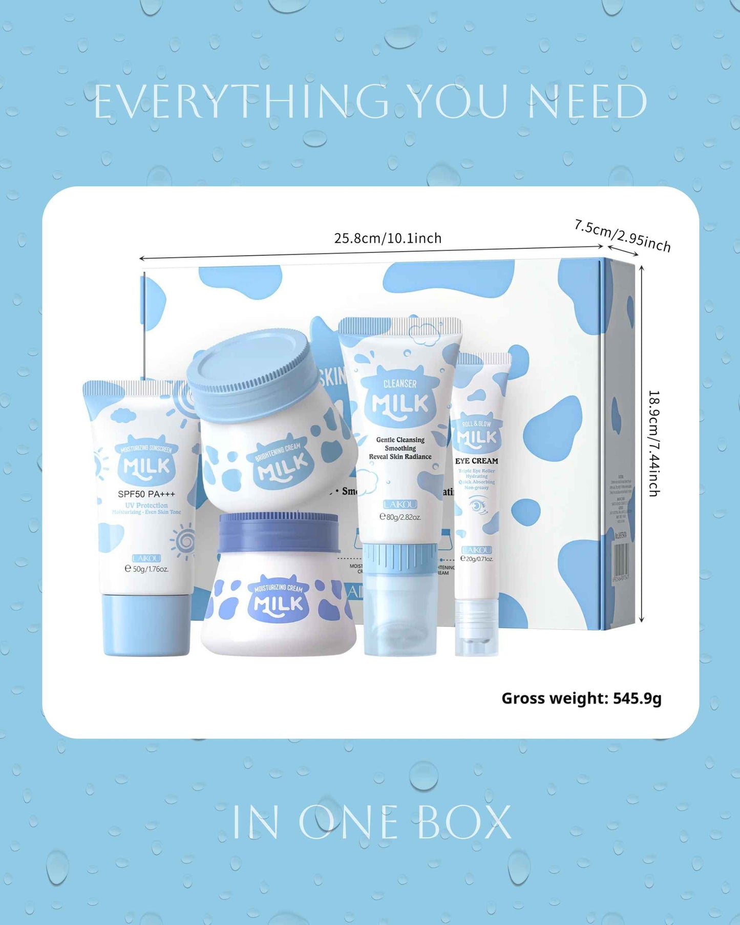 Milk Radiance Facial Care Set | 5-in-1 Skincare Routine Kit